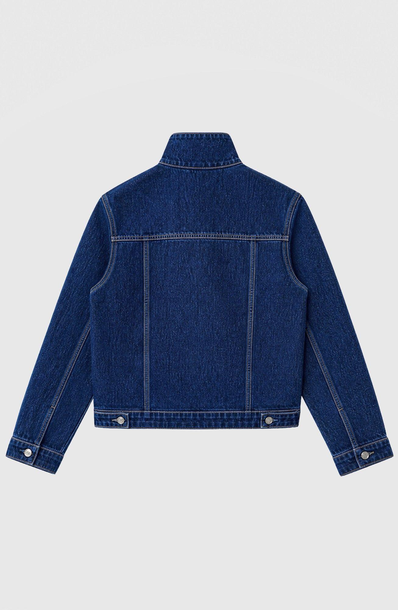 Chaqueta Denim Cuello Funnel Azul Mujer Raindoor-5