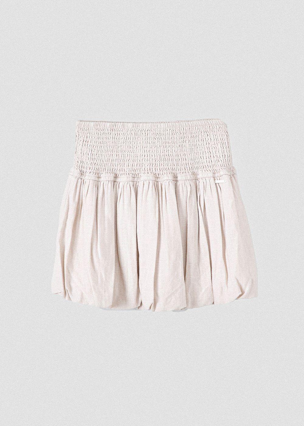 Falda Globo Lino Mujer Raindoor-5