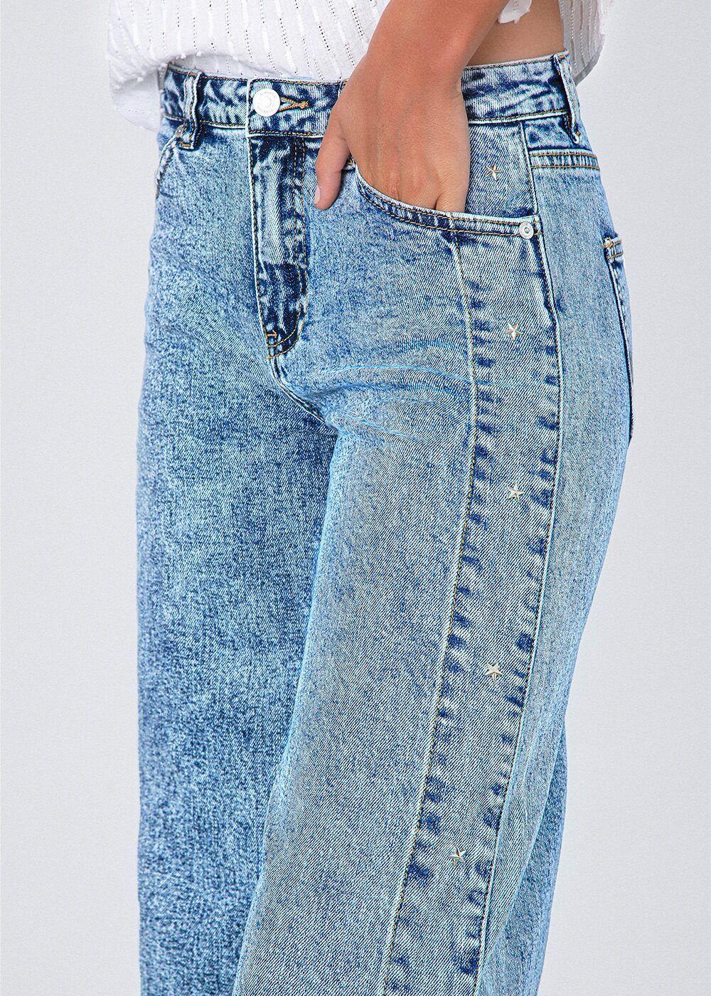 Pantalón franja estrella azul Mujer Raindoor-3