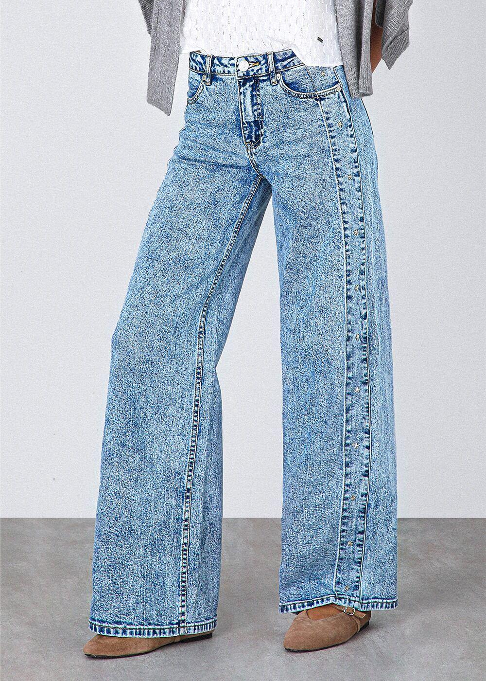 Pantalón franja estrella azul Mujer Raindoor-4