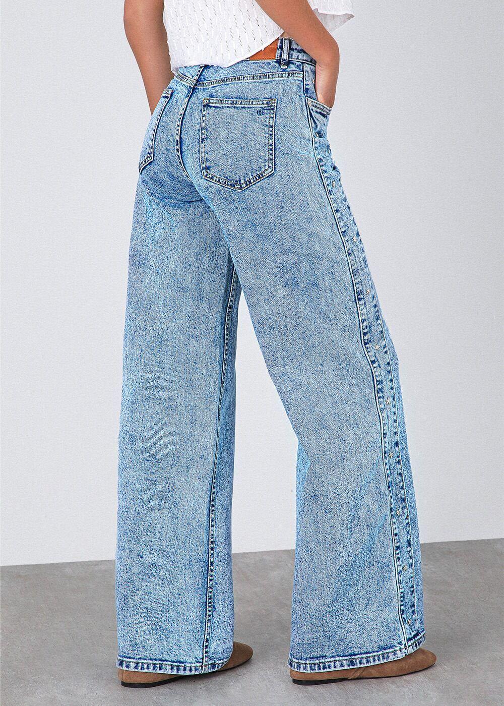 Pantalón franja estrella azul Mujer Raindoor-5