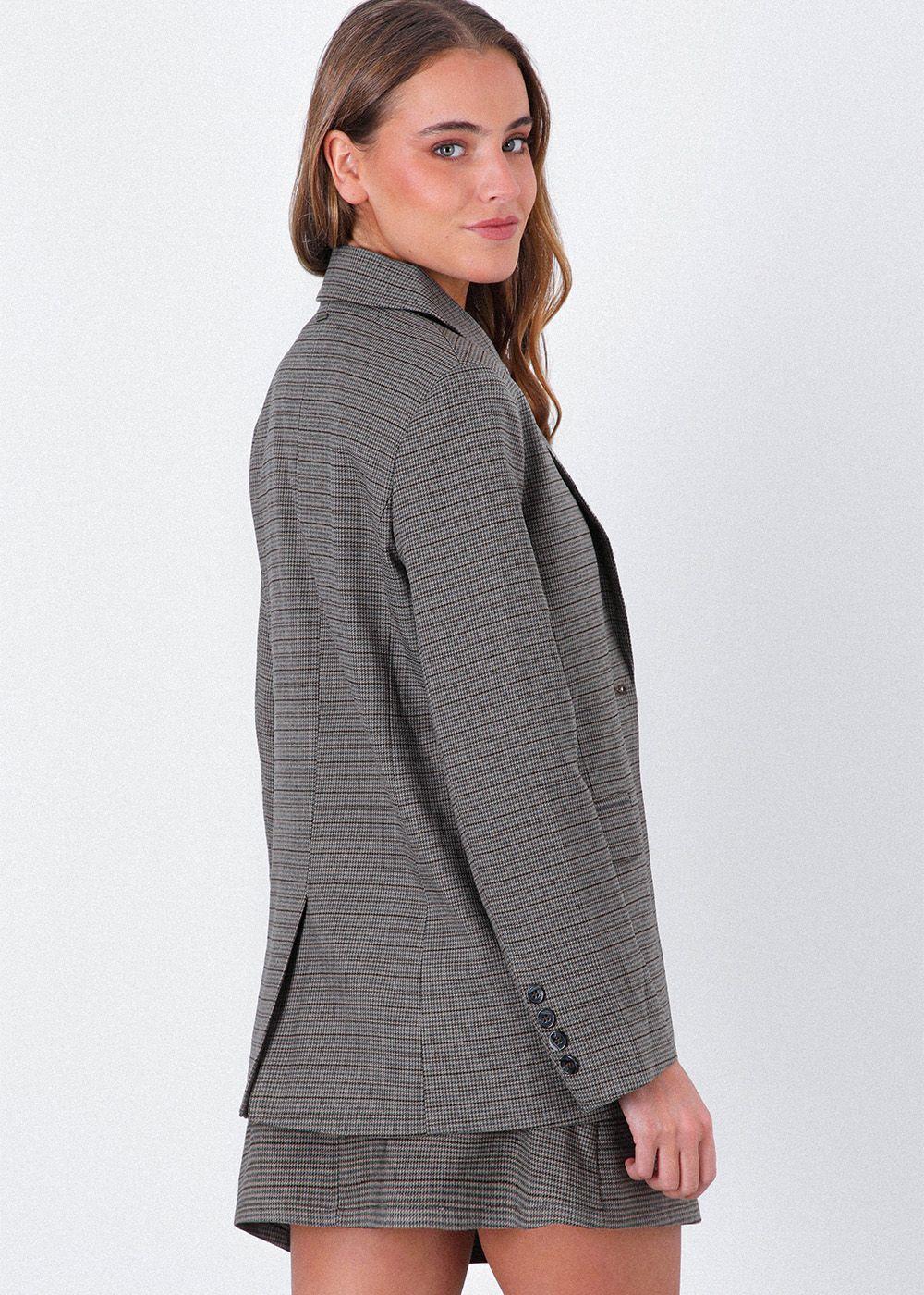 Blazer Tejido Café Mujer Raindoor-3