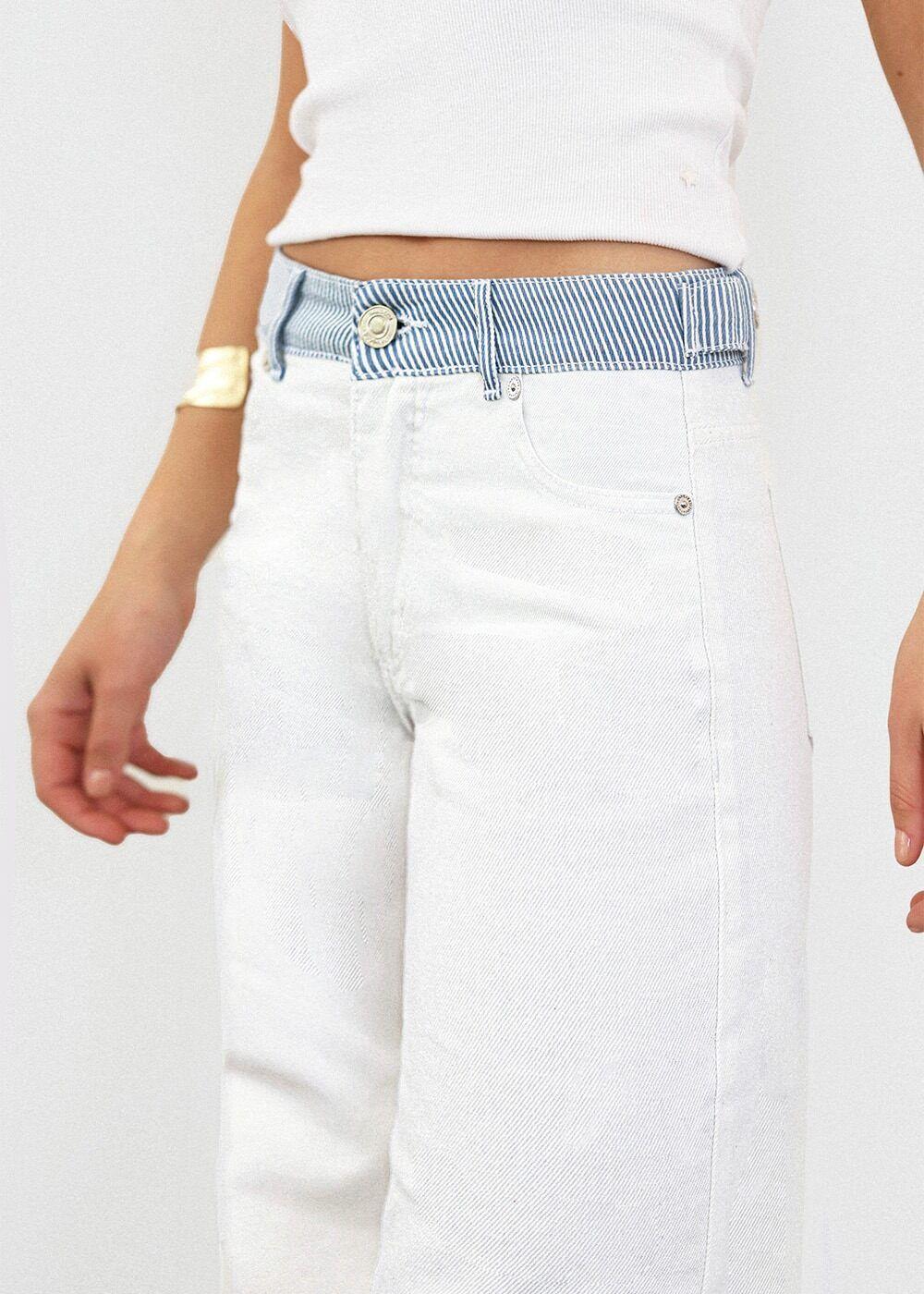 Pantalon Pretina Rayas Blanco Mujer Raindoor-1