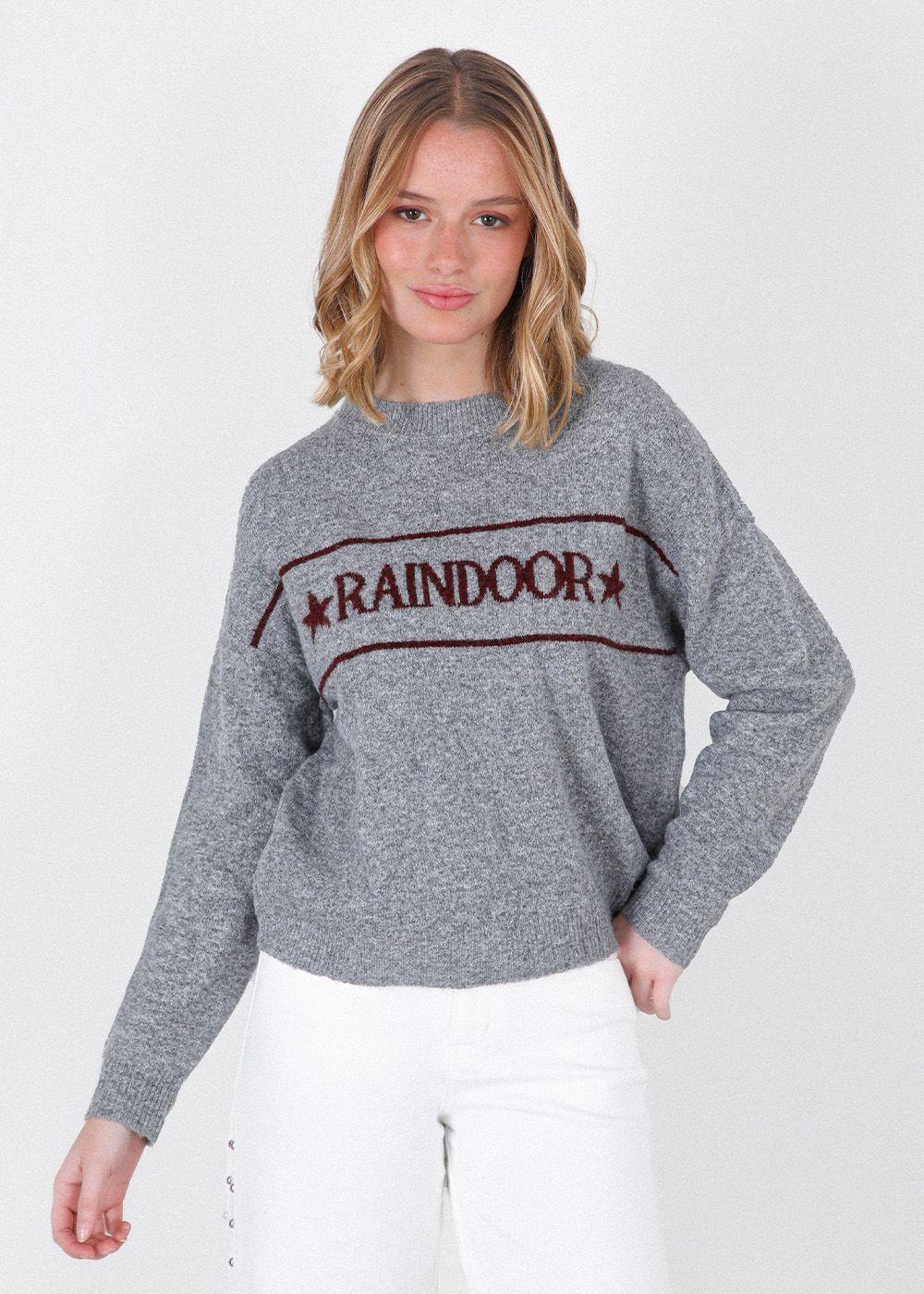 Sweater Logo Gris Mujer Raindoor-0