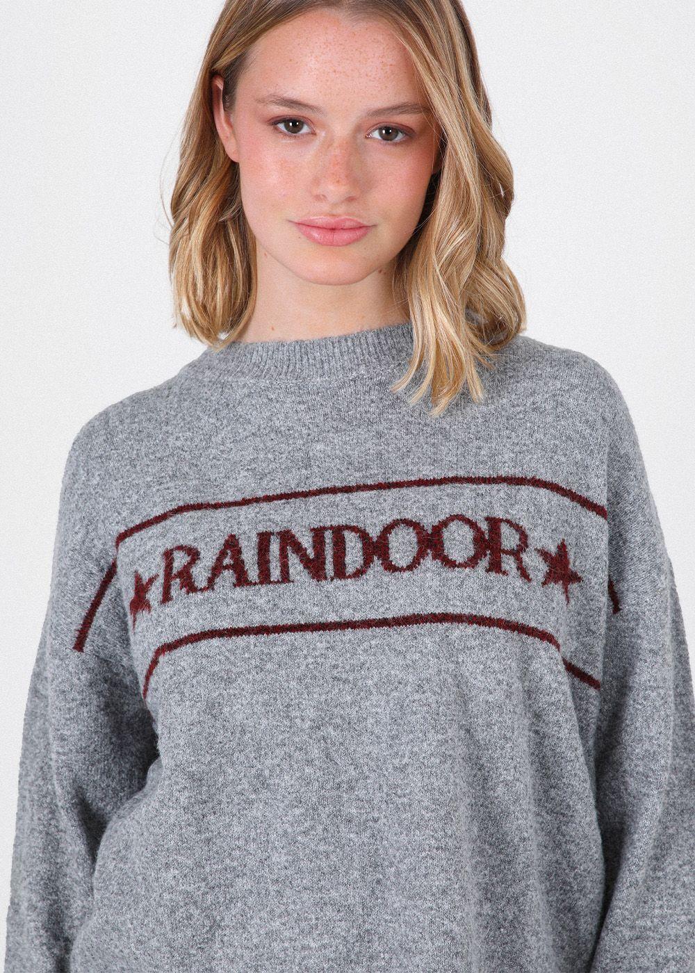 Sweater Logo Gris Mujer Raindoor-1