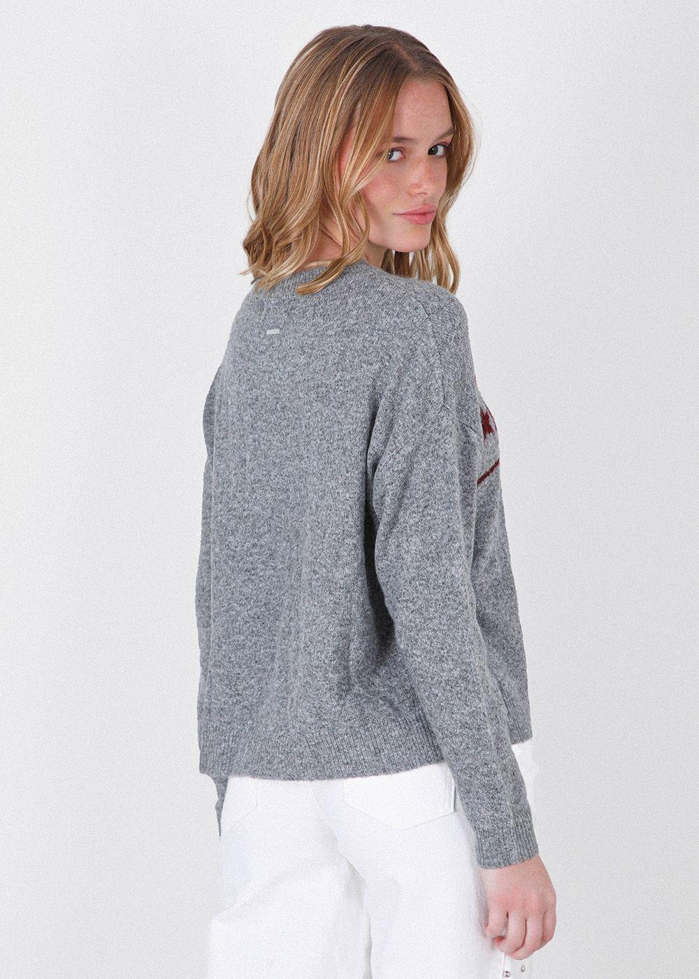 Sweater Logo Gris Mujer Raindoor-3