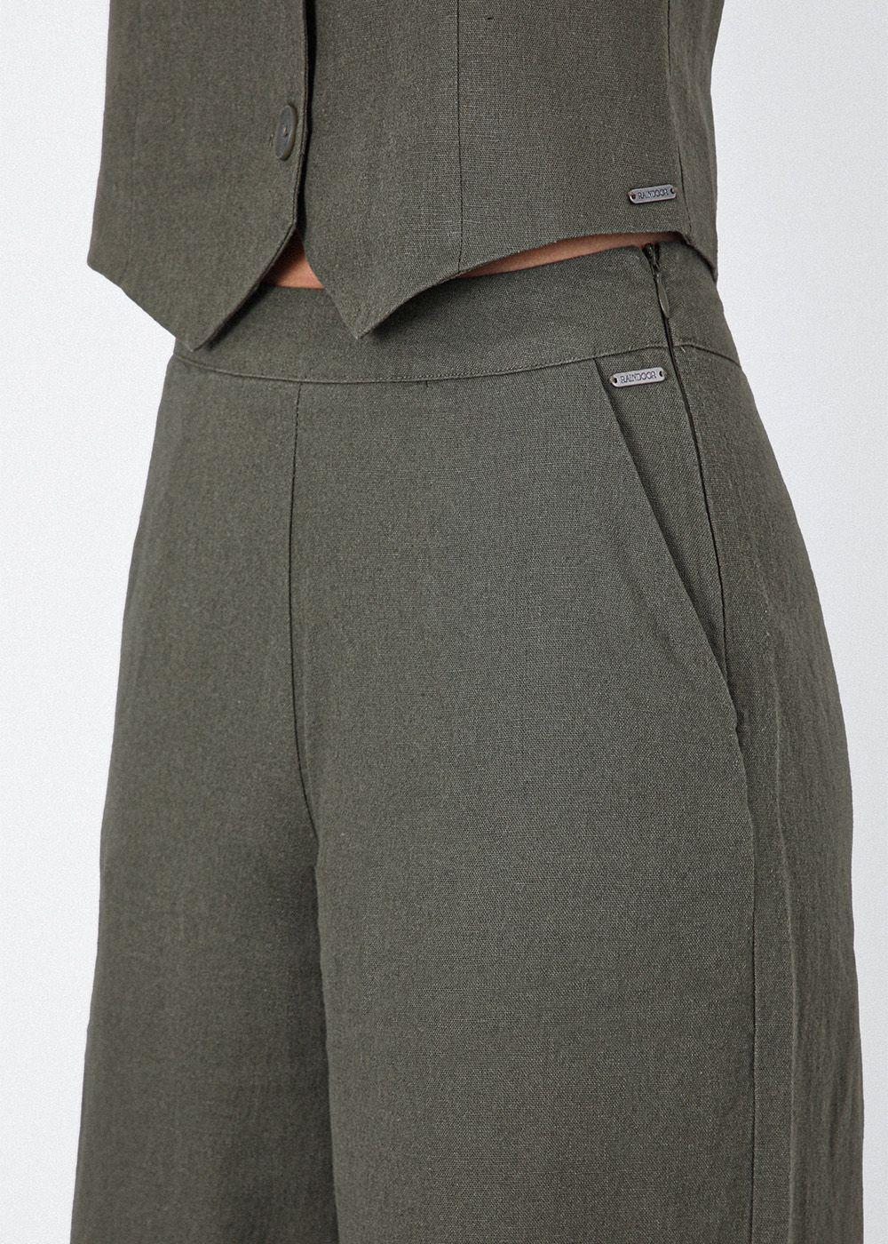 Pantalón Rayas Lino Mujer Raindoor-1