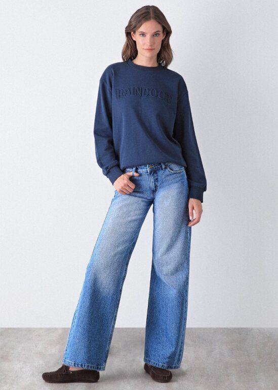 Pantalón Focalizado Azul Mujer Raindoor-3