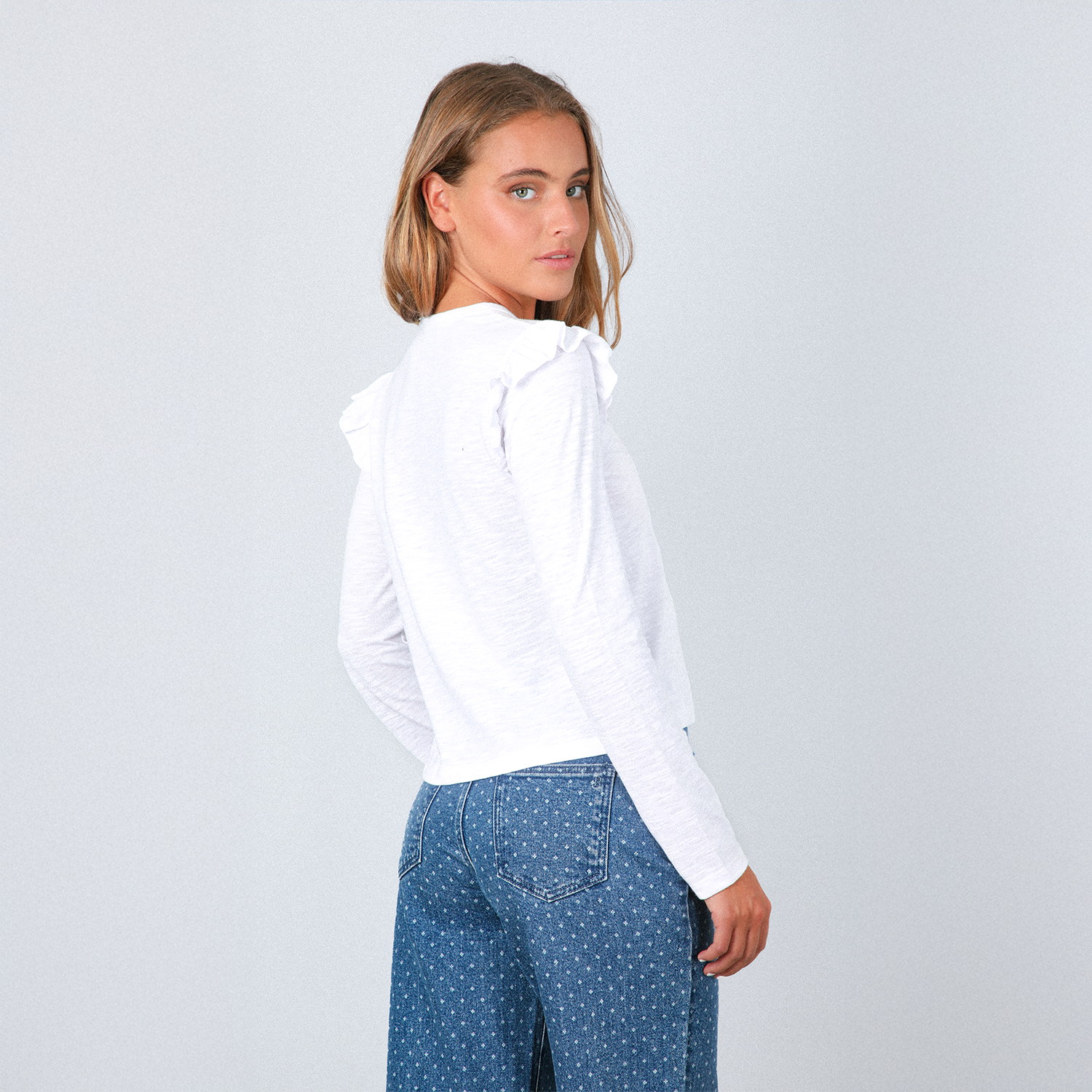 Polera Manga Larga Blanca Mujer Raindoor-3