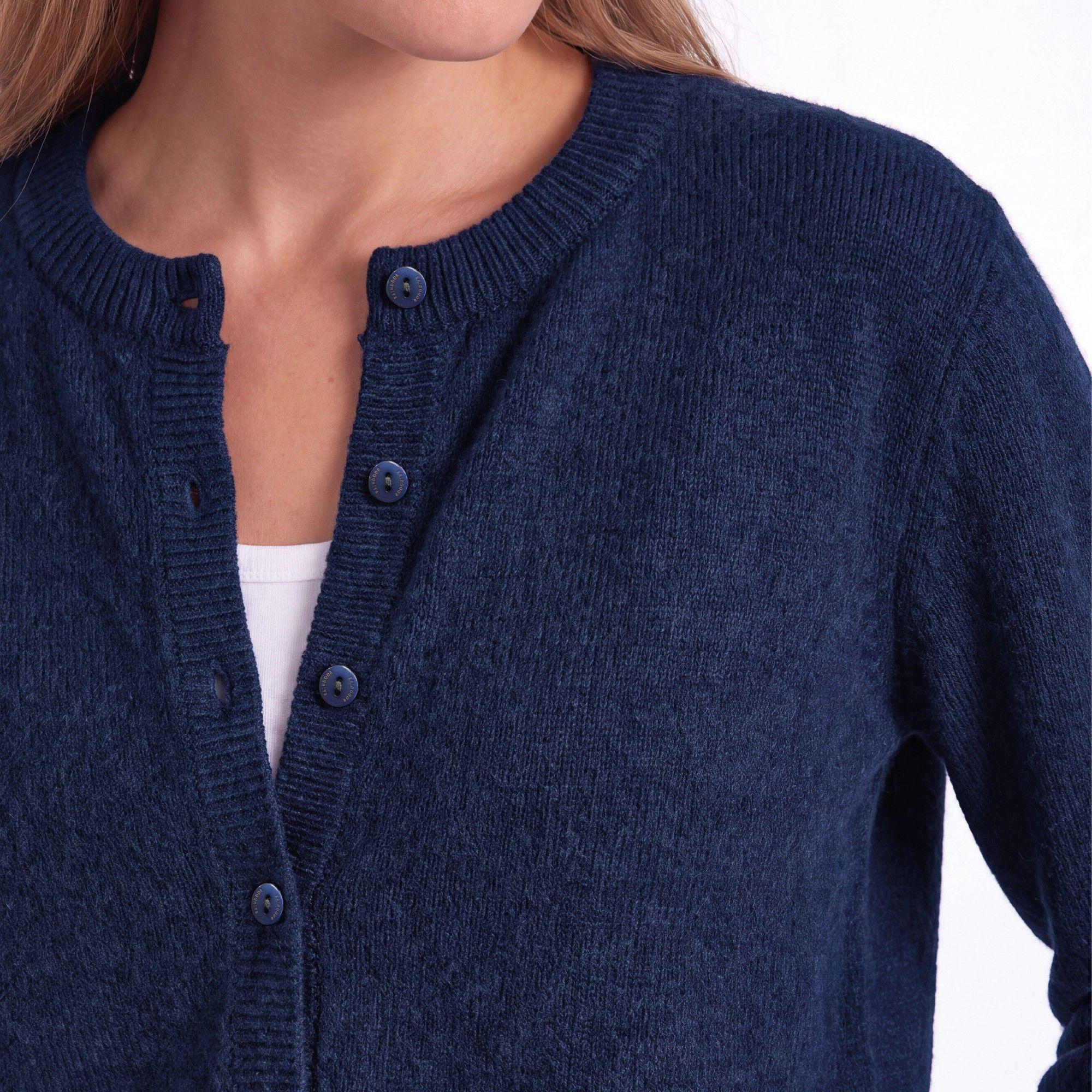 Cardigan Botones Azul Mujer Raindoor-2