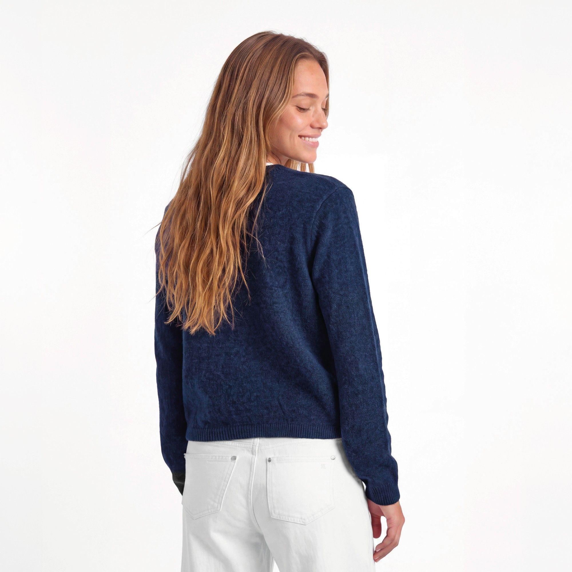 Cardigan Botones Azul Mujer Raindoor-4