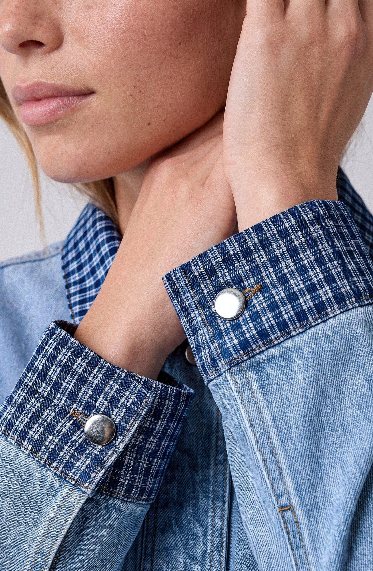 Chaqueta Detalle Print Azul Mujer Raindoor-4