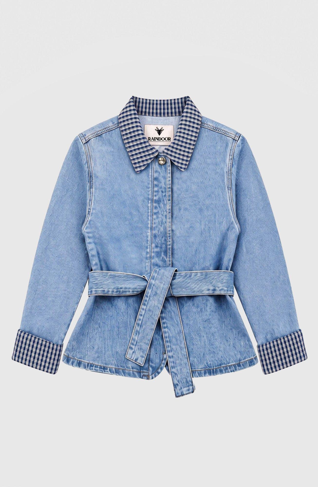 Chaqueta Detalle Print Azul Mujer Raindoor-5