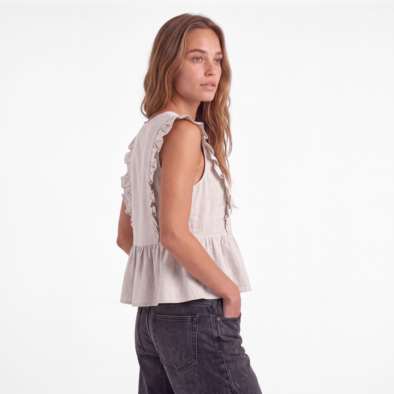 Blusa Vuelos Beige Mujer Raindoor-3