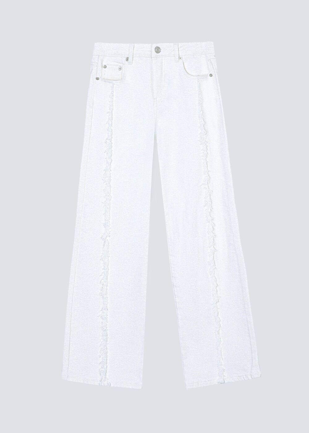 Pantalón Flecos Blanco Mujer Raindoor-0