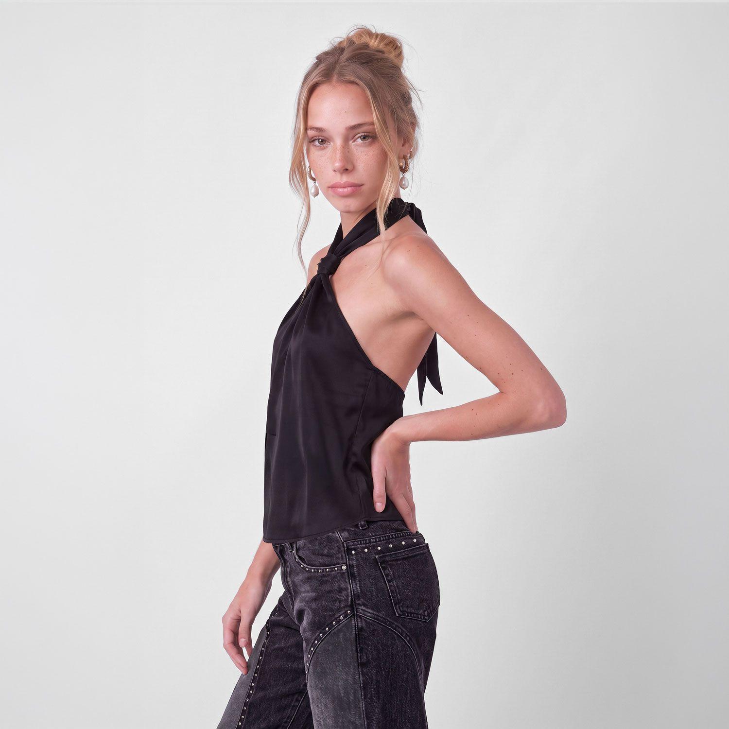 Top Halter Negro Mujer Raindoor-2