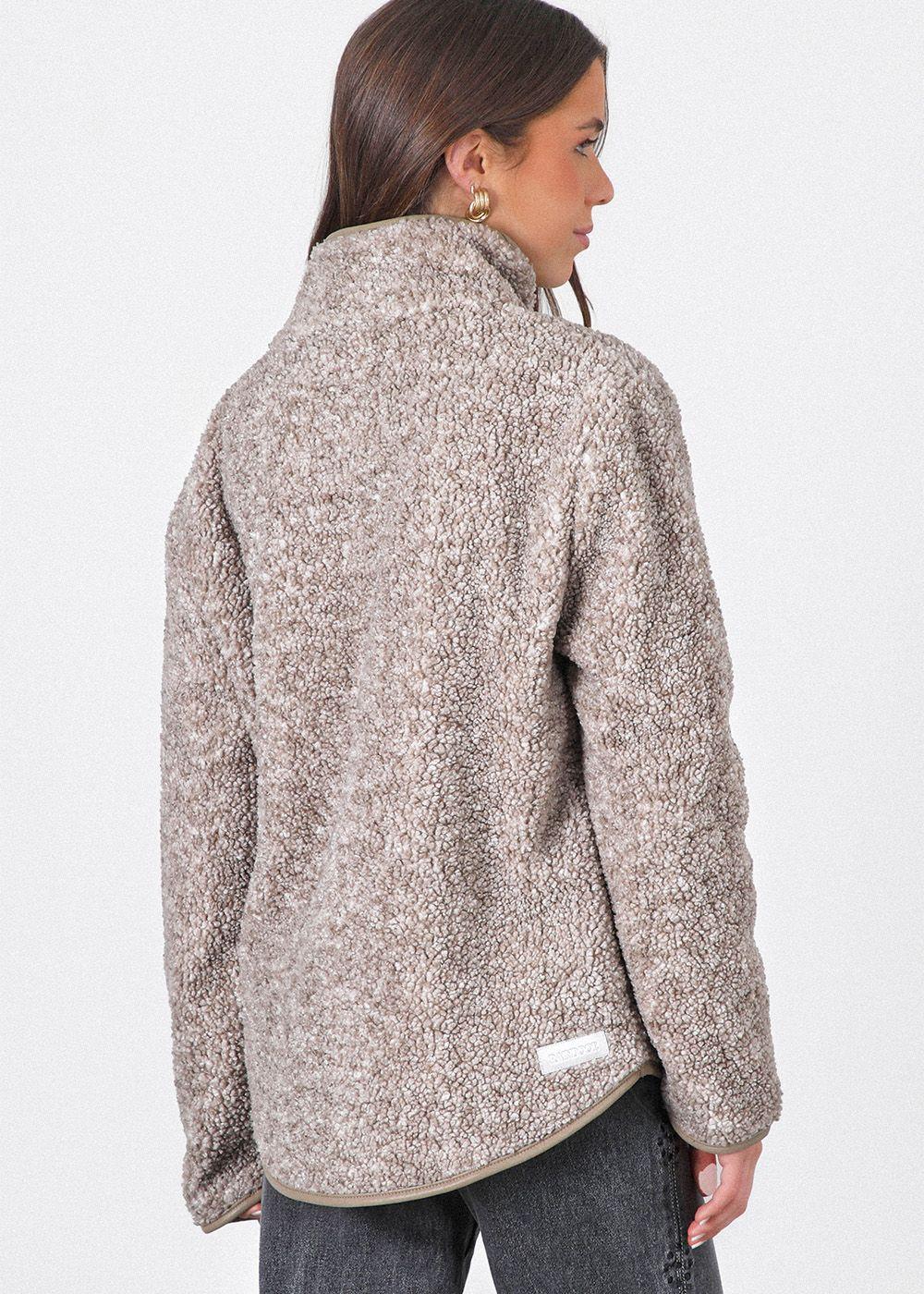 Chiporro Full Zipper Beige Melange Mujer Raindoor-3