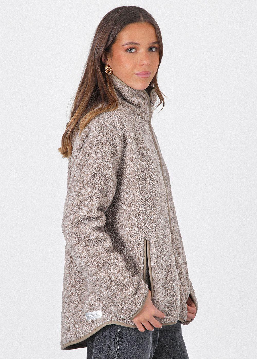 Chiporro Full Zipper Beige Melange Mujer Raindoor-4