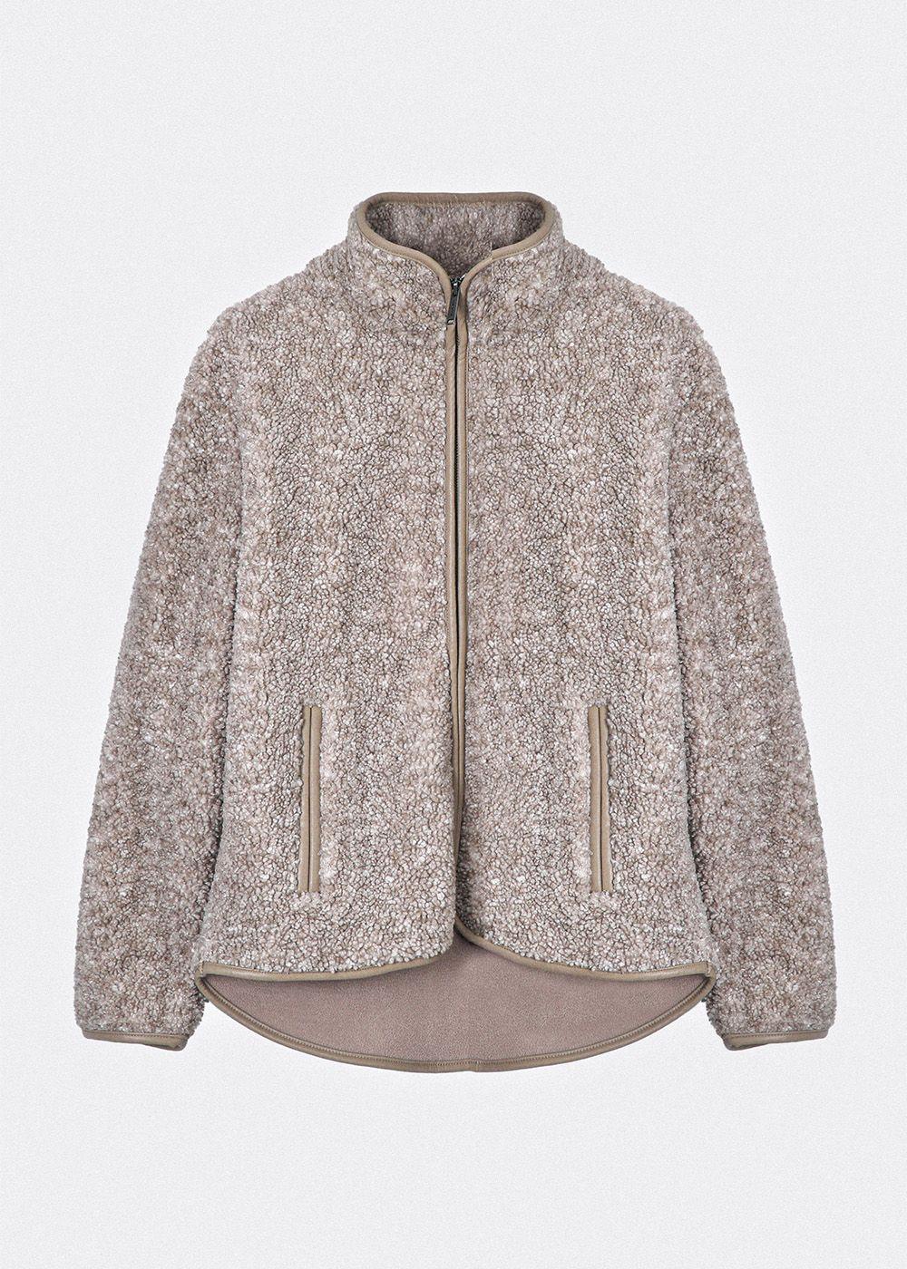 Chiporro Full Zipper Beige Melange Mujer Raindoor-5