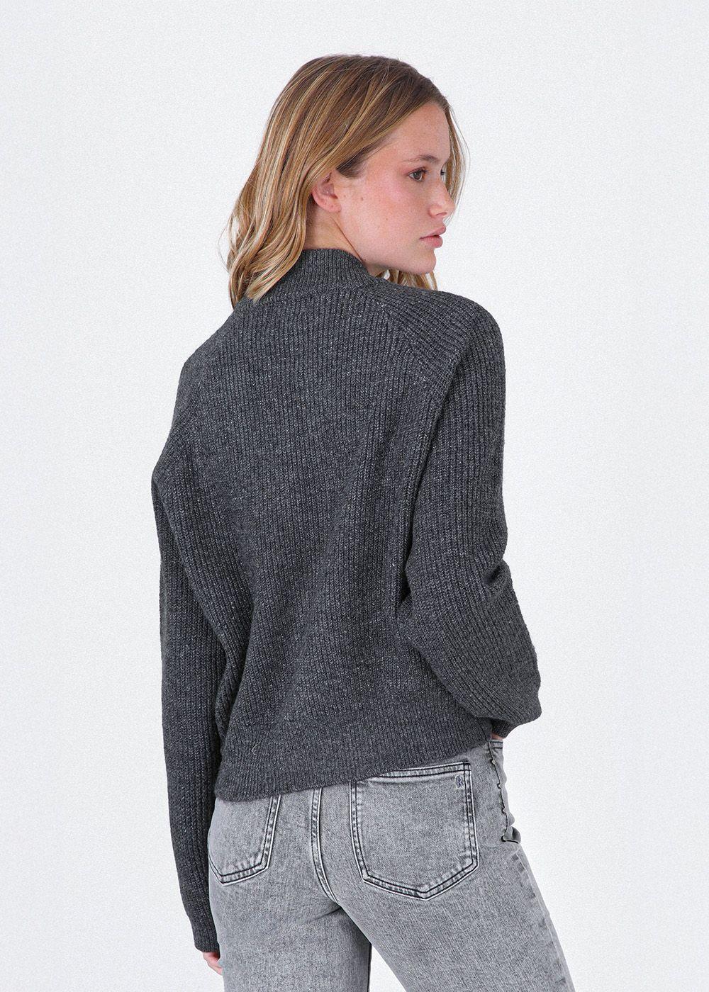 Cardigan Cuello Dark Gris Mujer Raindoor-4