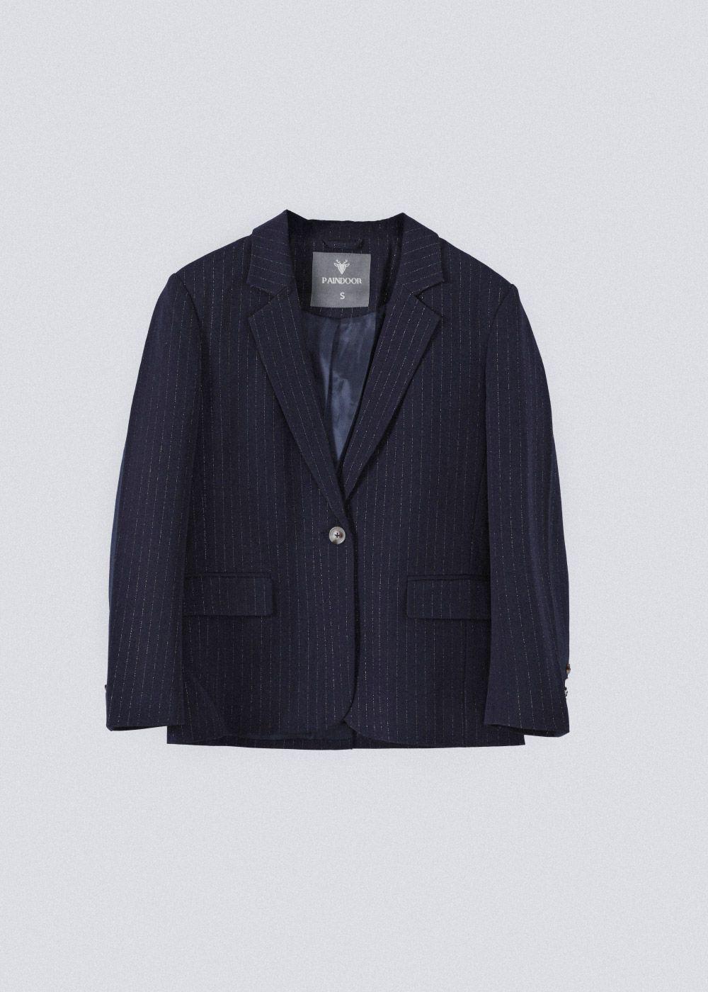 Blazer Lineas Lurex Azul Mujer Raindoor-5