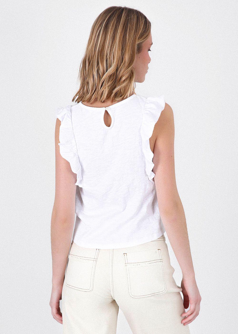 Top Básica Blanco Mujer Raindoor-4