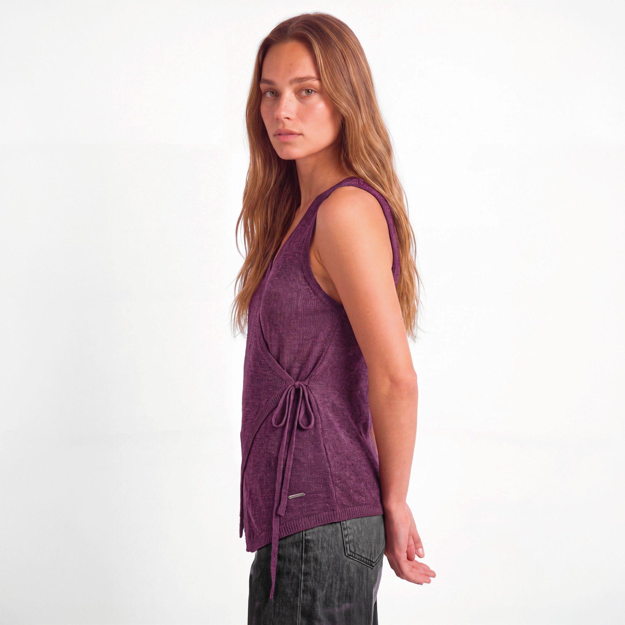 Vest Tejido Lazo Morado Mujer Raindoor-2