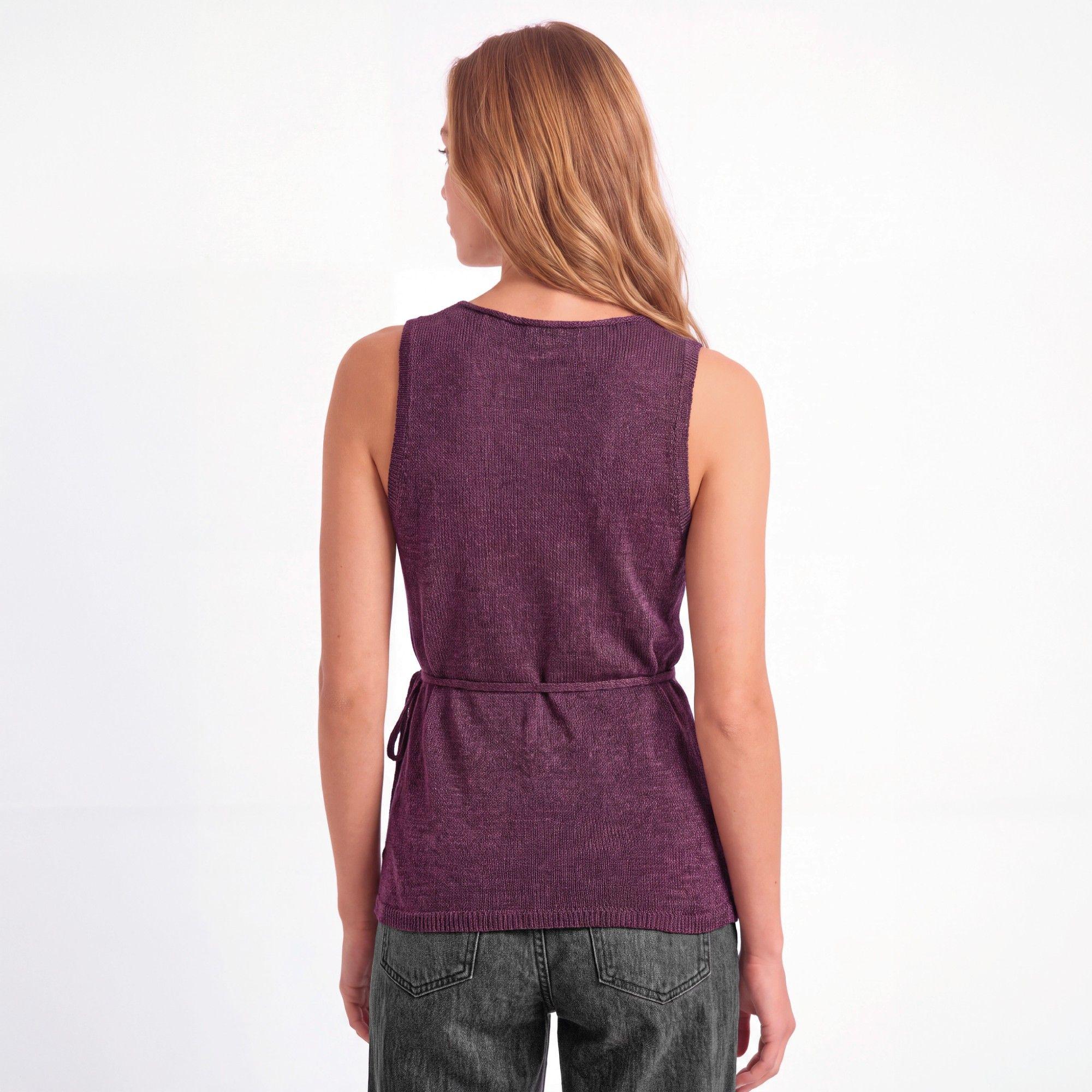 Vest Tejido Lazo Morado Mujer Raindoor-3