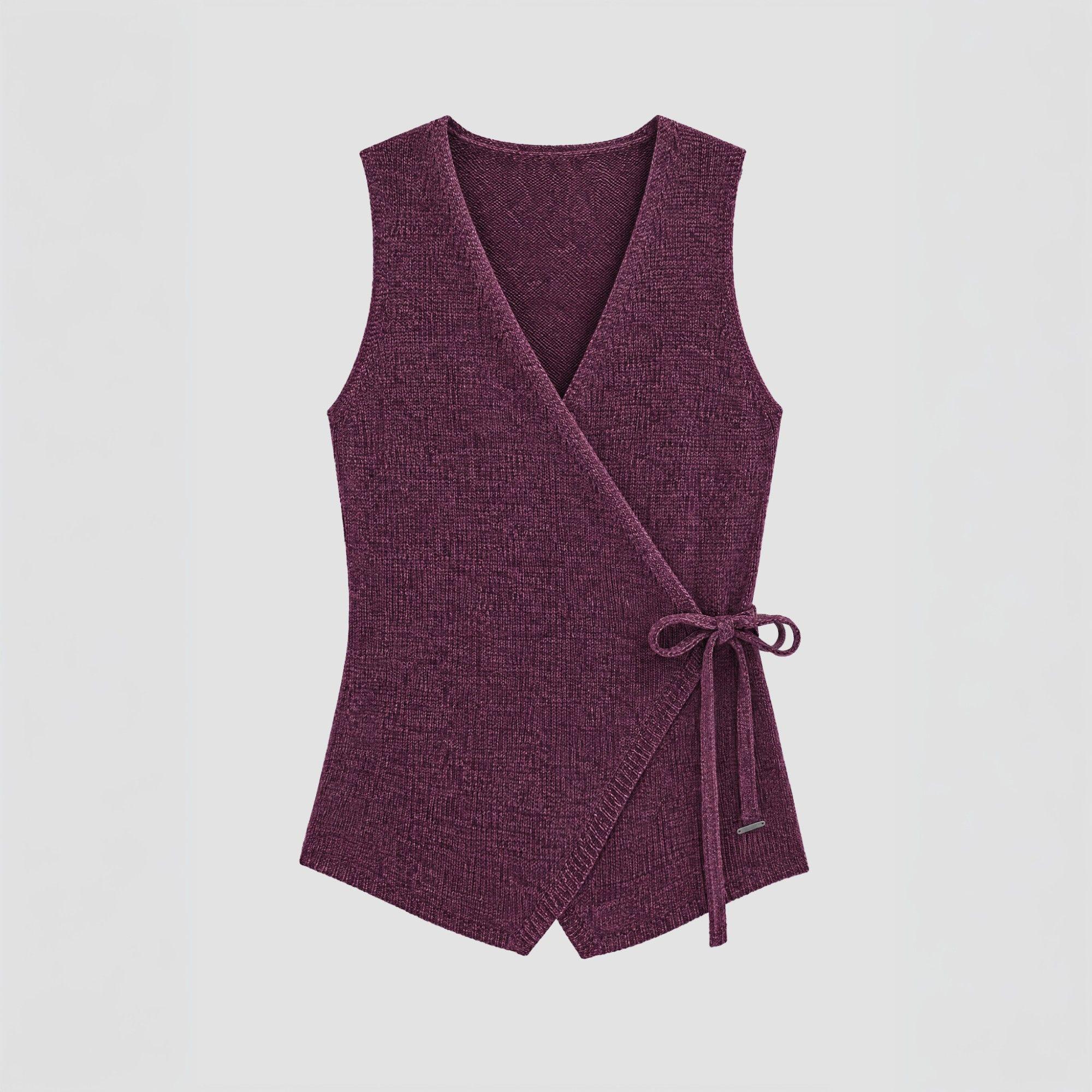 Vest Tejido Lazo Morado Mujer Raindoor-5