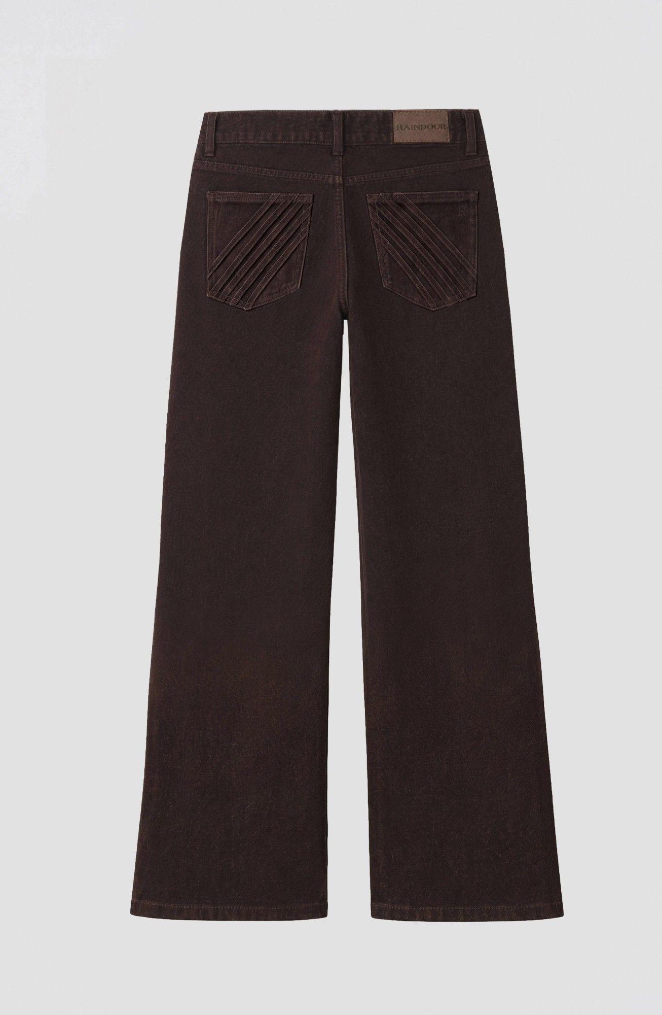 Pantalon Plisado Café Mujer Raindoor-5