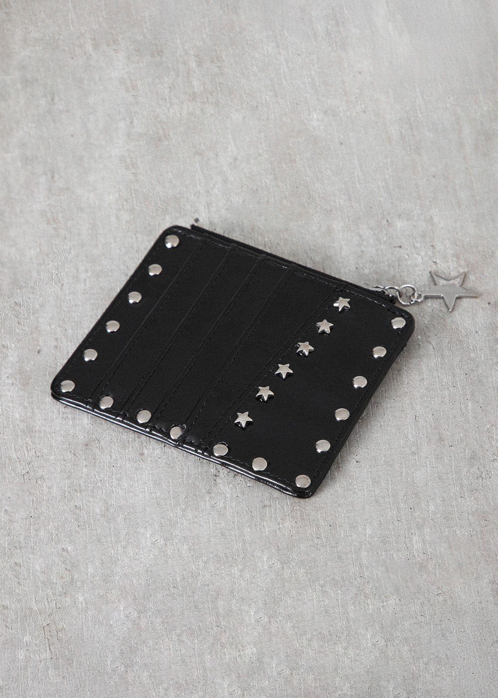 Tarjetero Tachas Estrella Negro Mujer Raindoor-2