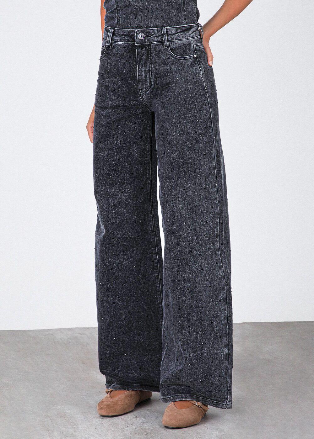 Pantalón strass Negro Mujer Raindoor-2