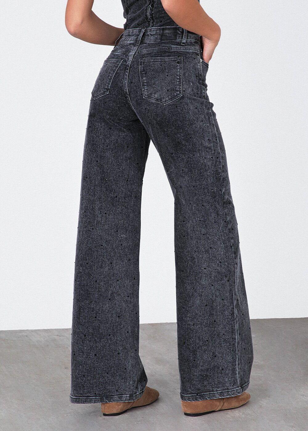 Pantalón strass Negro Mujer Raindoor-3