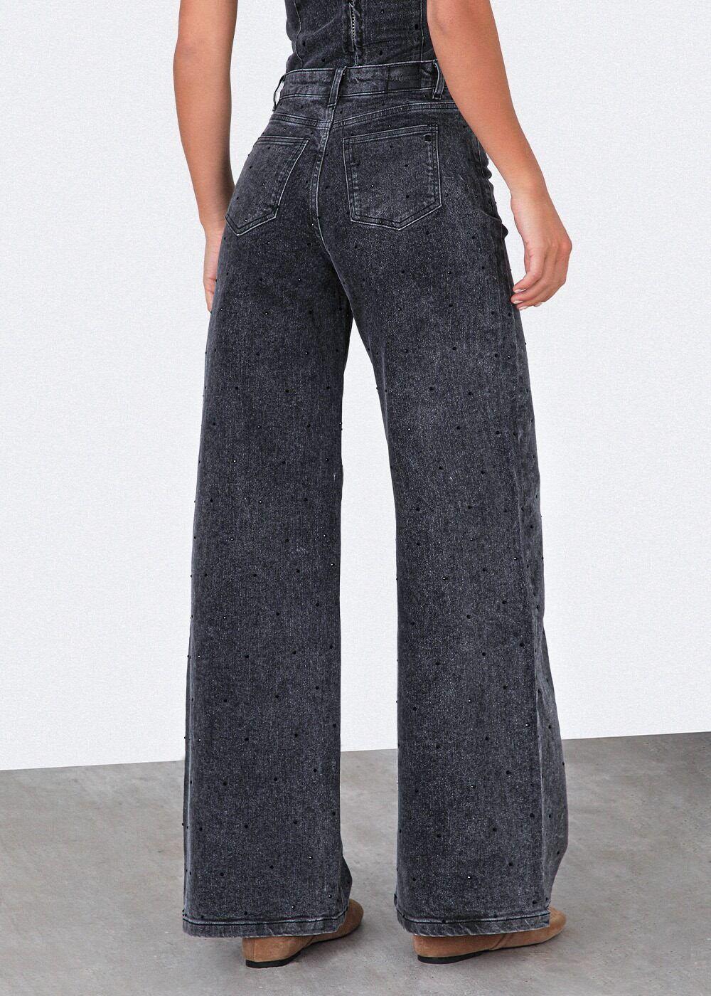 Pantalón strass Negro Mujer Raindoor-4