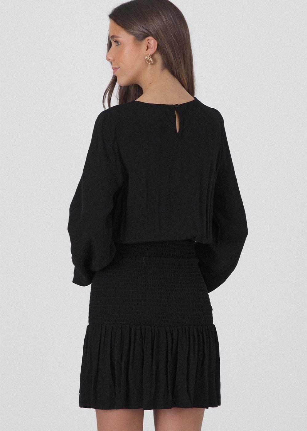 Vestido Panal Negro Mujer Raindoor-4