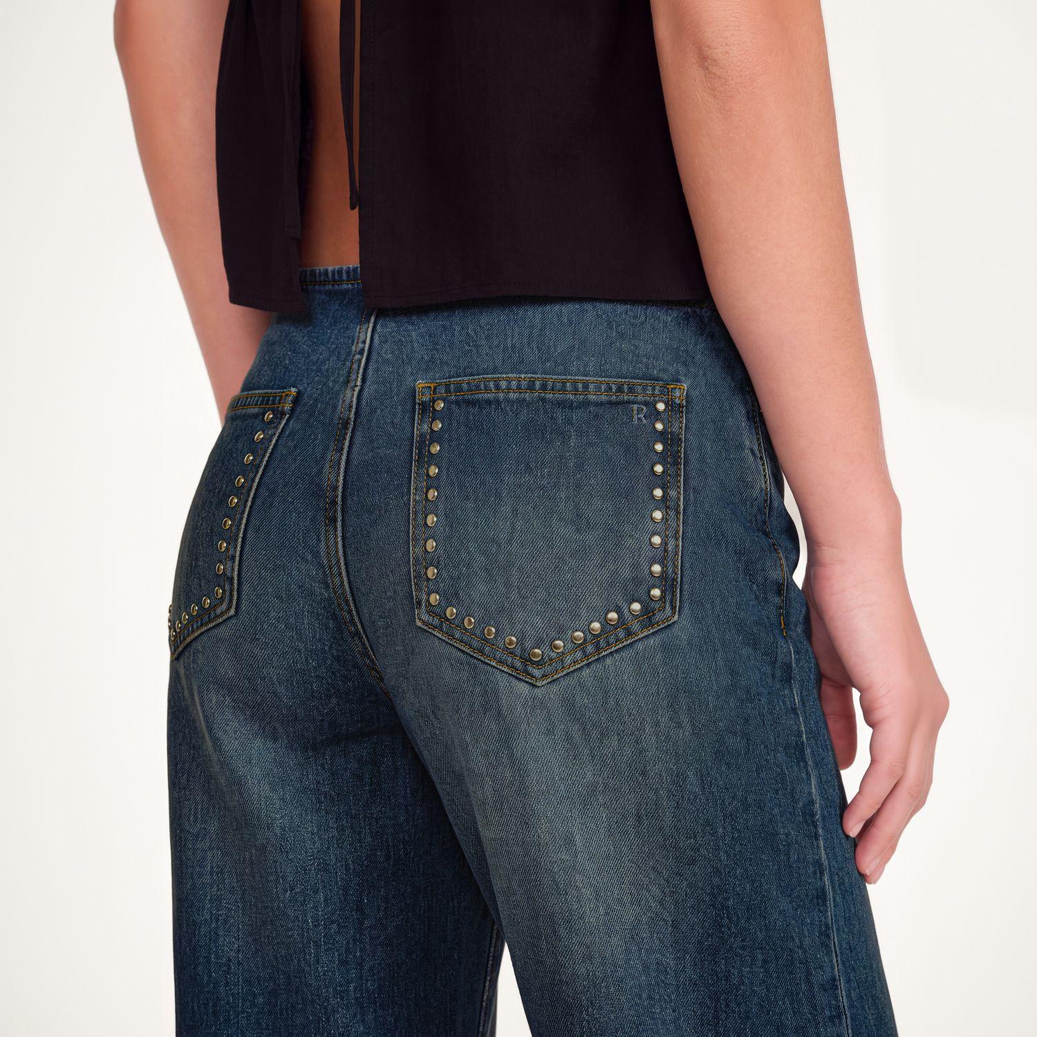 Pantalon Sin Pretina Tachas Azul Mujer Raindoor-2