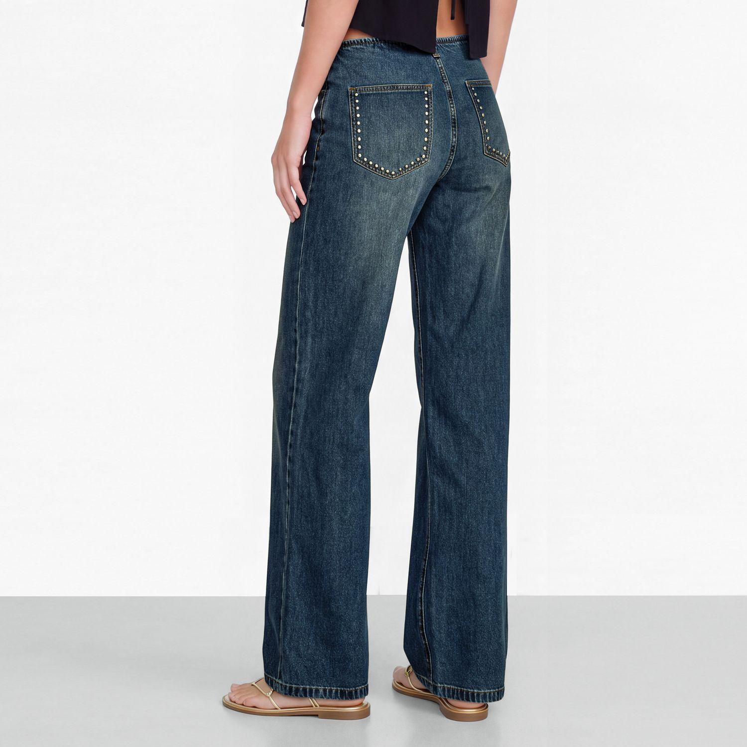 Pantalon Sin Pretina Tachas Azul Mujer Raindoor-4