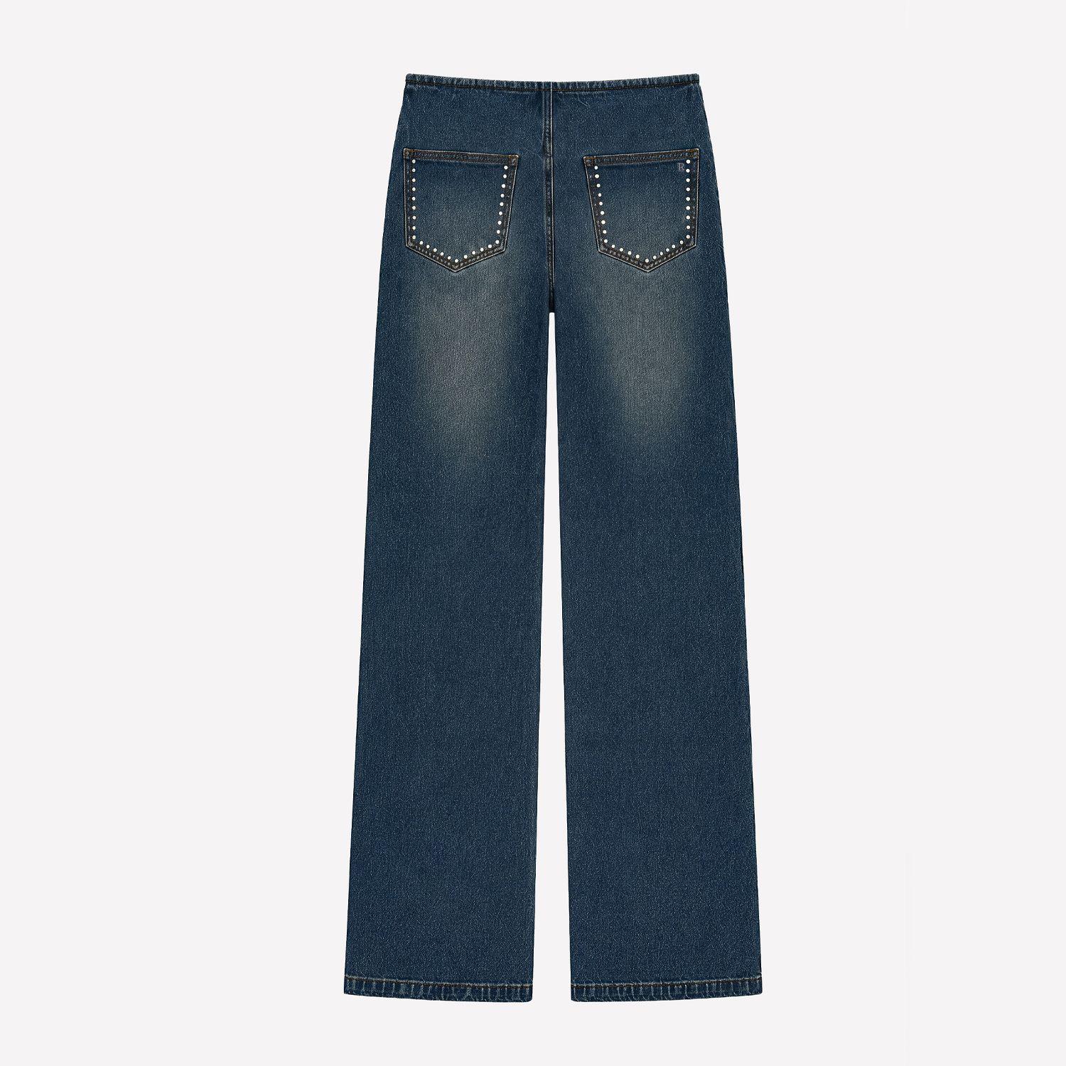Pantalon Sin Pretina Tachas Azul Mujer Raindoor-5
