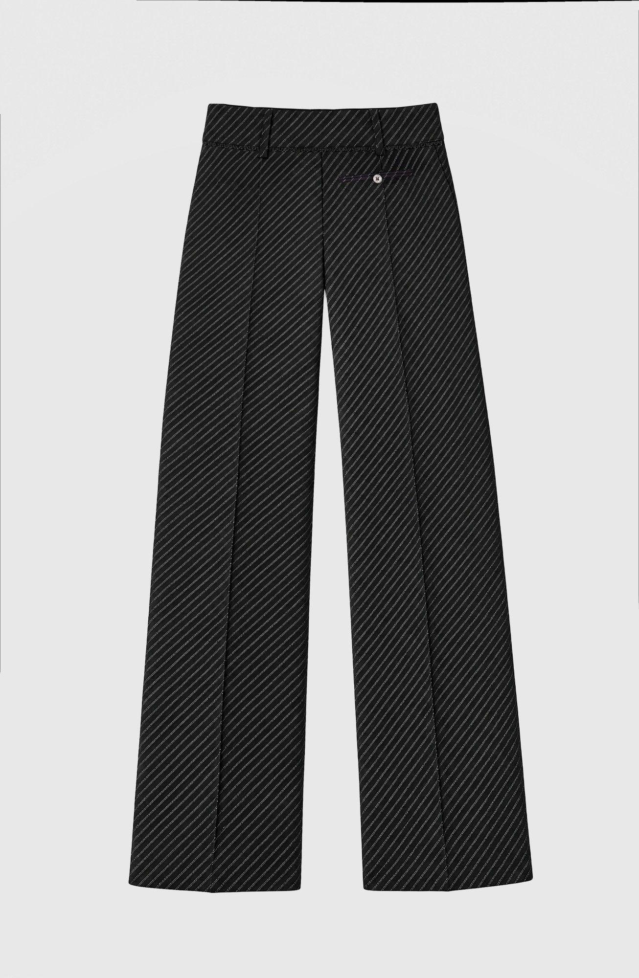 Pantalon Sastrero Rayas Negro Mujer Raindoor-5