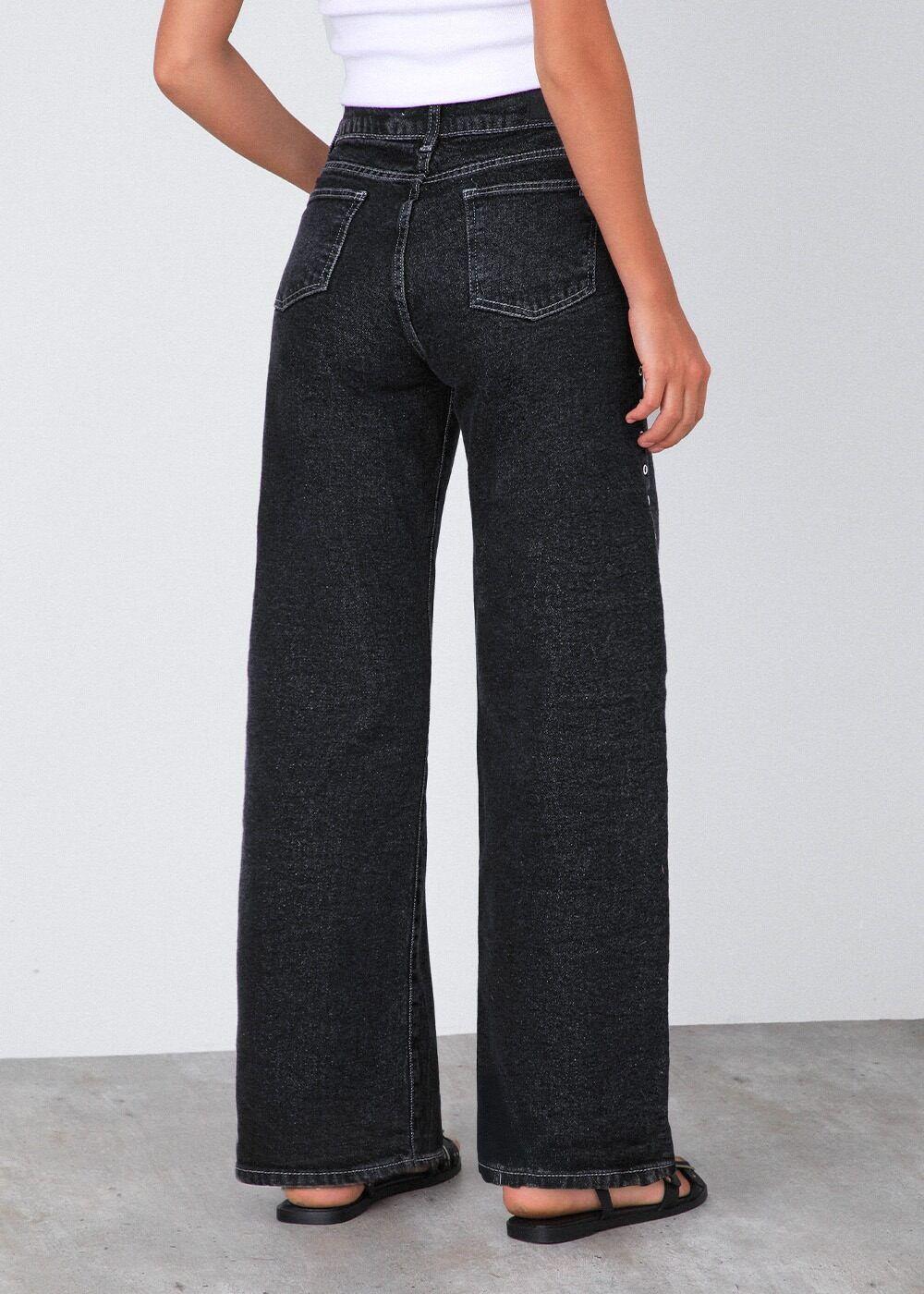 Pantalon Ojal Frontal Negro Mujer Raindoor-5