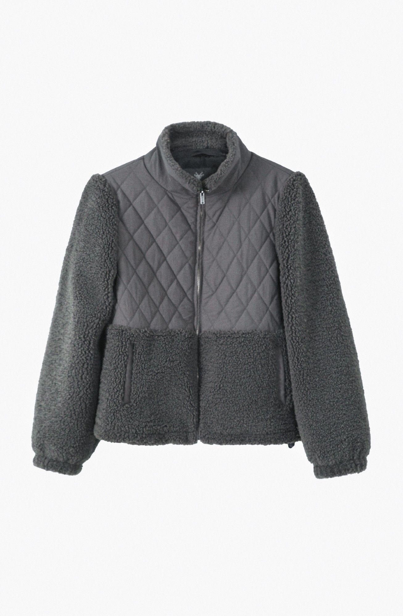 Chiporro Acolchado Cuello Alto Gris Mujer Raindoor-4