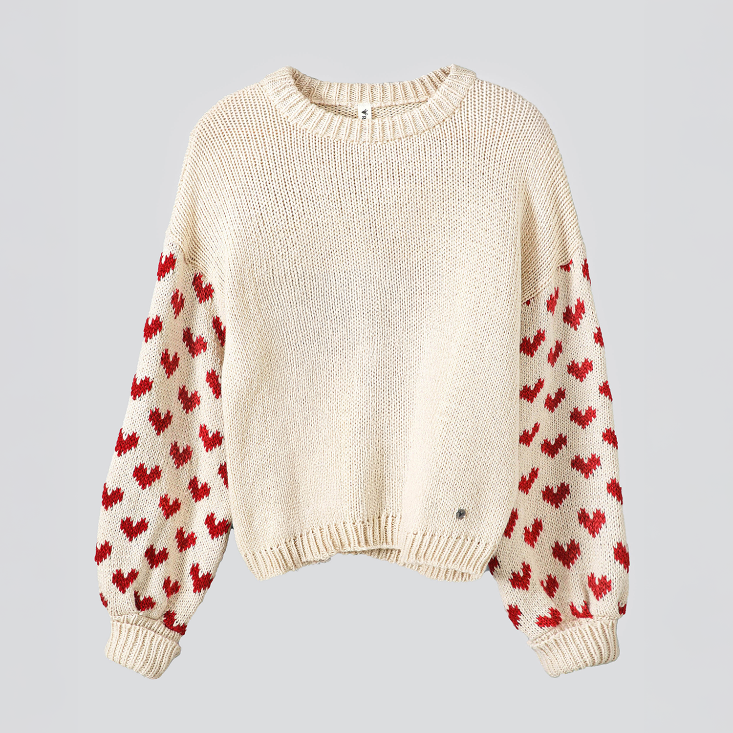 Sweater Corazones Beige Mujer Raindoor-7