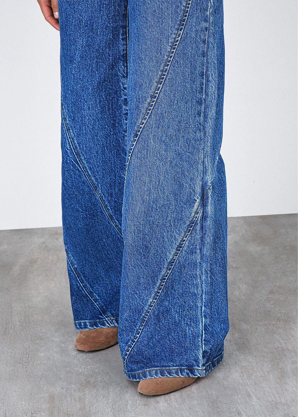 Pantalón cortes cruzados Azul Mujer Raindoor-4