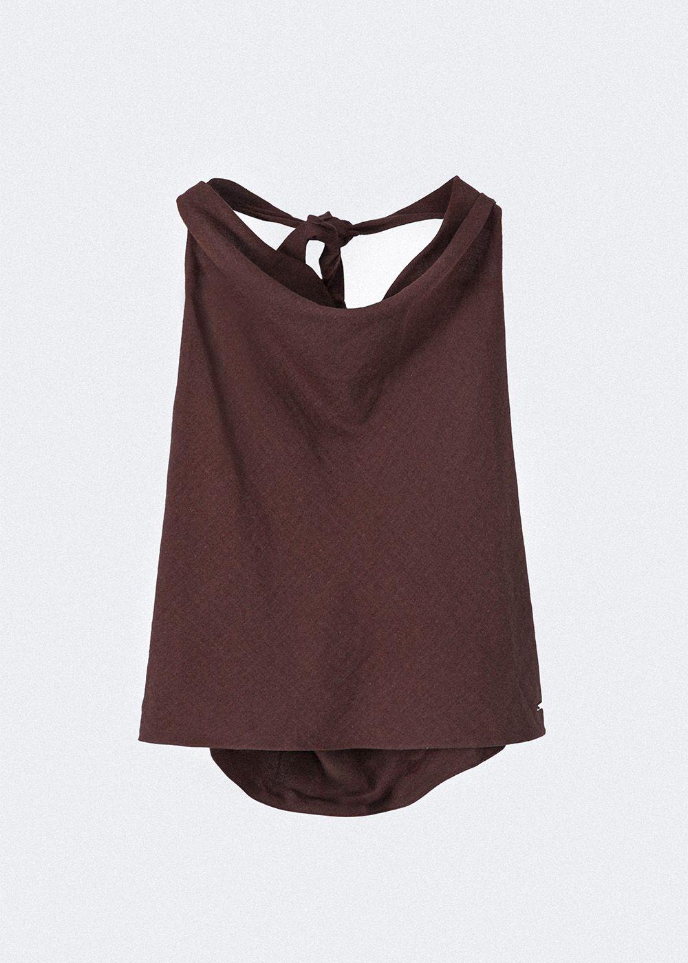 Top Halter Café Mujer Raindoor-5