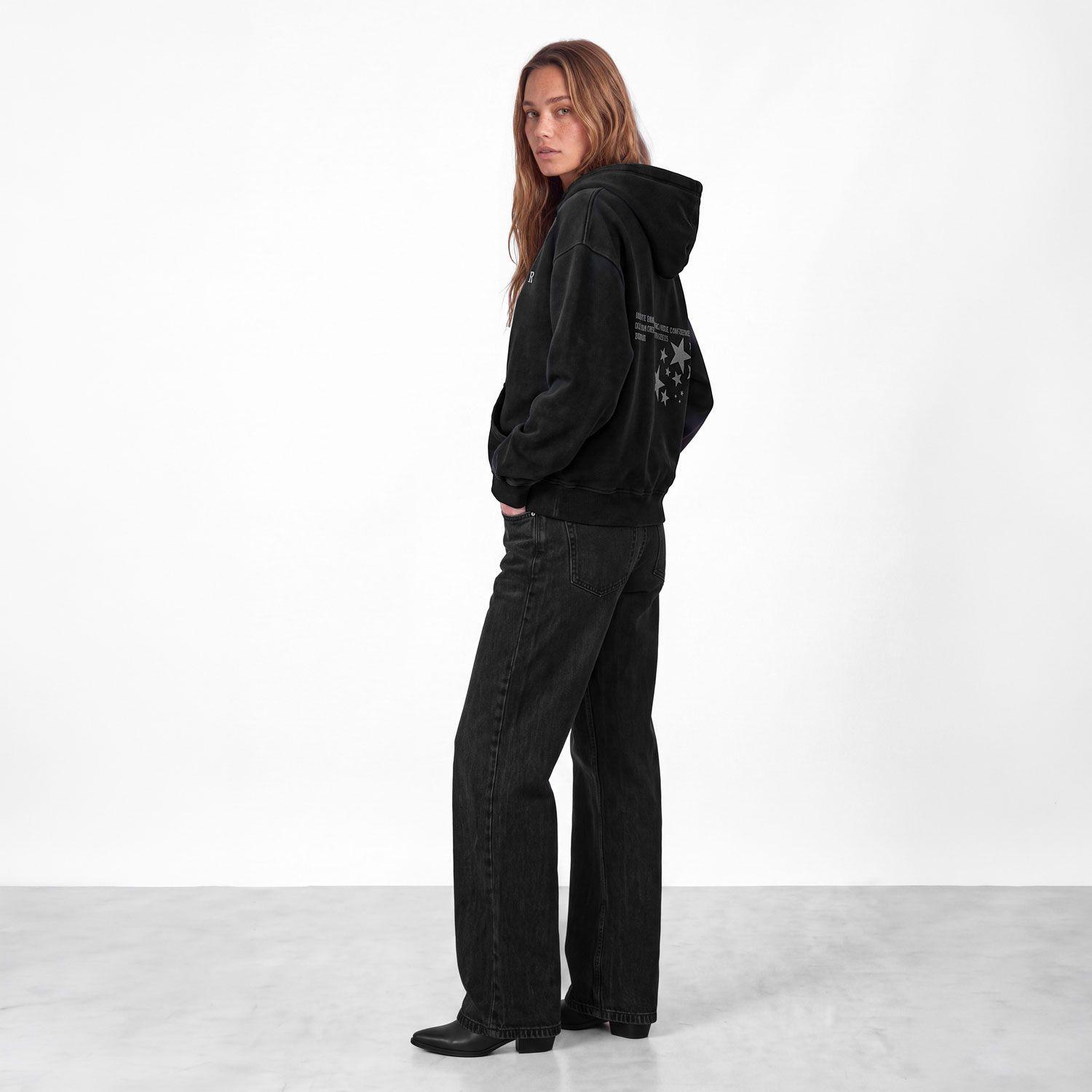 Poleron Hoodie Raindoor Girls Negro Mujer-0