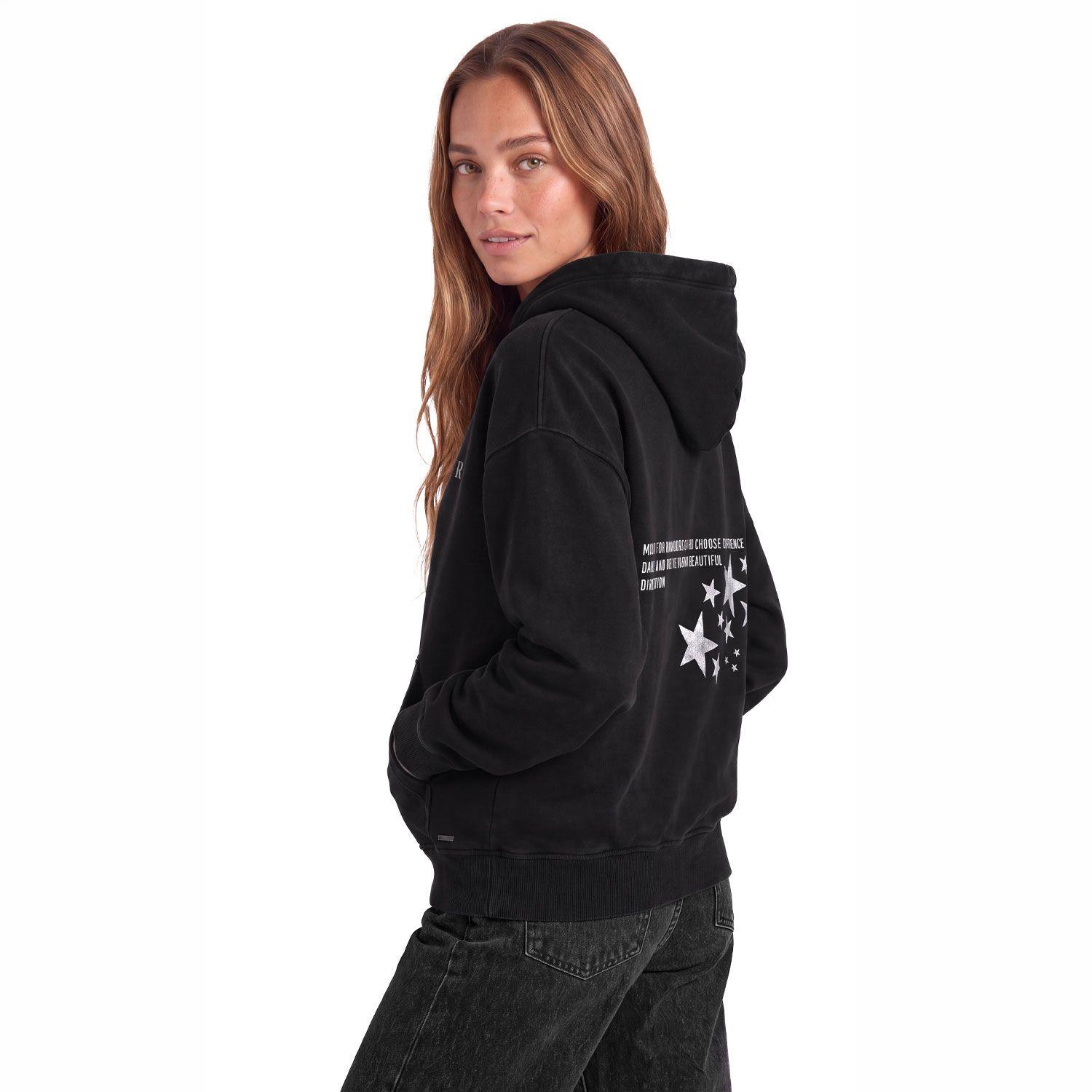 Poleron Hoodie Raindoor Girls Negro Mujer-3