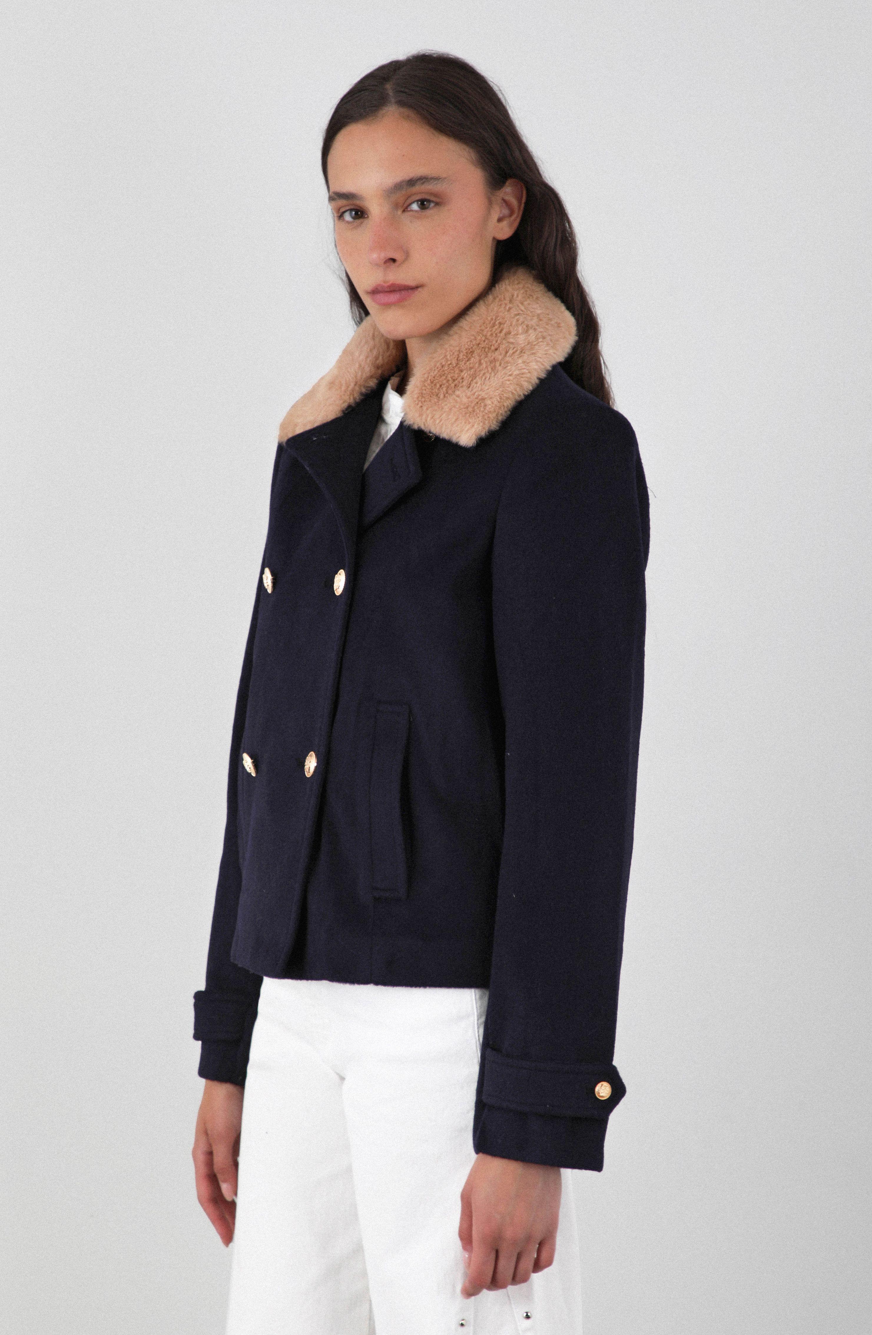 Chaqueta Marinera Azul Cuello Desmontable Mujer Raindoor-2