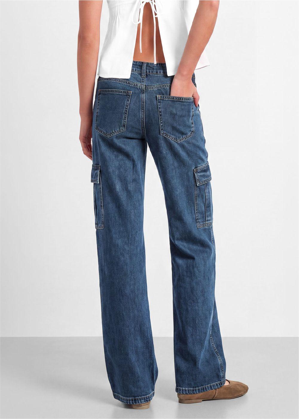Pantalon Denim Cargo Azul Mujer Raindoor-4