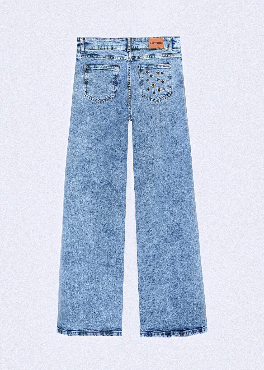 Pantalón Ojal Back Pocket Azul-0