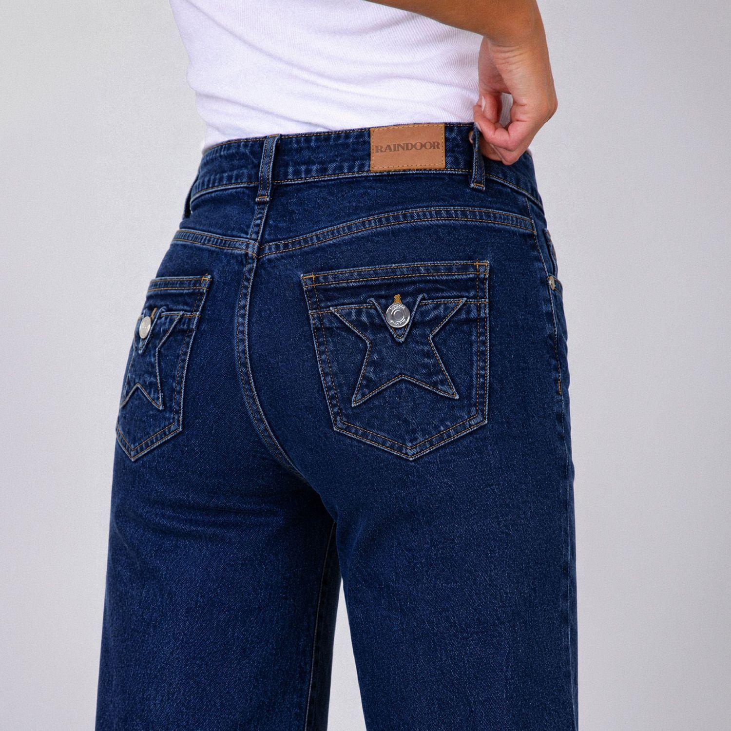 Pantalon Bolsillo Estrella Azul Mujer Raindoor-3
